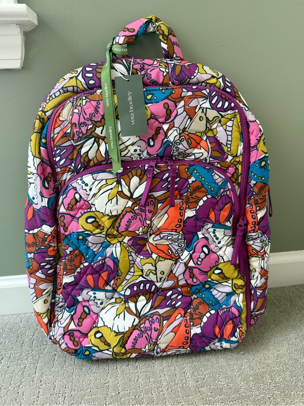 Vera Bradley set - Westover Hybrid Backpack & Portnoy Belt Bag - Flutter print - Picture 8 of 16
